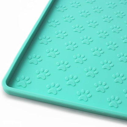 Ptlom Pet Placemat for Dog and Cat, Mat for Prevent Food and Water Overflow, Suitable for Small