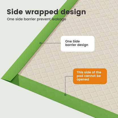 Gardner Pet Dog Pee Pads Rugular 22"x22", Thicker ECO Green Small Disposable Puppy Training Pads