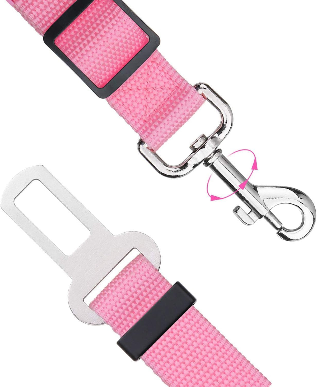 Elisel Elisel 2 Packs Adjustable Length Pet Dog Cat car seat Belt Pet seat Belt Pet Accessories for