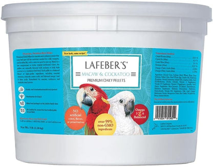 LAFEBER'S Premium Daily Diet Pellets Pet Bird Food, Made with Non-GMO and Human-Grade Ingredients