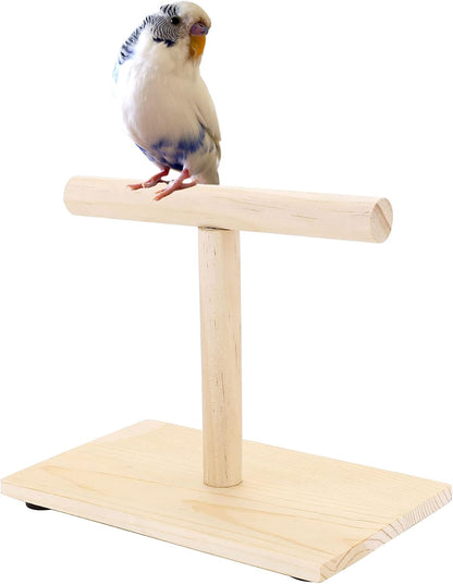 Bird Perch Stand, Bird Training Portable Tabletop Platform, Parrot Bird Cage Toy Gym Accessories