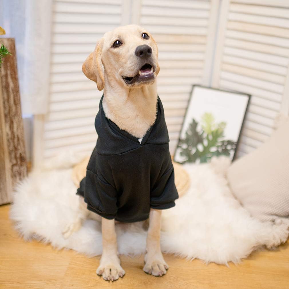 KOOLTAIL Basic Dog Hoodie - Soft and Warm Dog Hoodie Sweater with Leash Hole and Pocket, Dog Winter