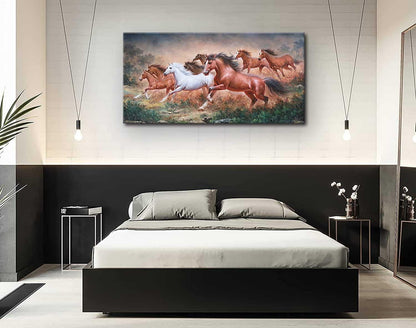 Yxbhhym-Large Size Running Horse Wall Art Pictures Animal Canvas Print Art Horse Paintings Poster