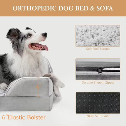 Comfort Expression XXL Orthopedic Foam Dog Bed for Extra Large Dogs, Waterproof Orthopedic Dog