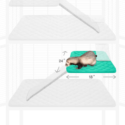 Paw Inspired Fitted Fleece Liner for Ferret Nation, Critter Nation Cage for Ferrets, Rats