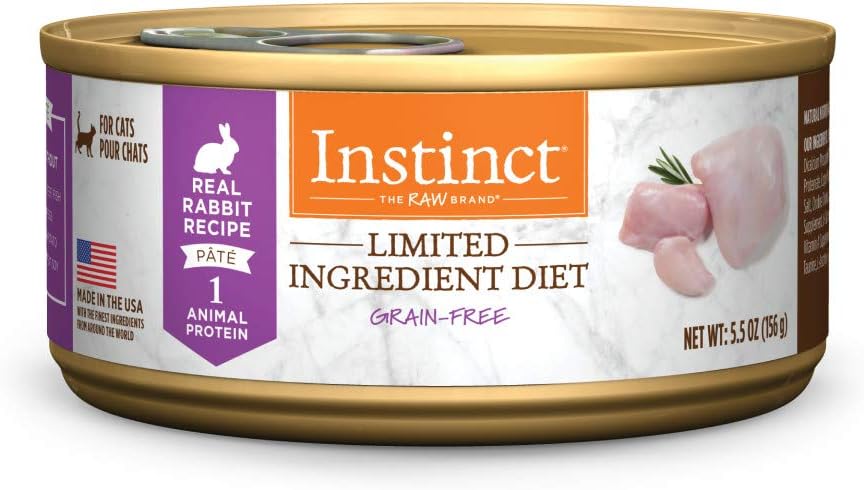 Instinct Limited Ingredient Diet, Natural Wet Cat Food, Grain Free Recipe - Real Rabbit, 5.5 oz.