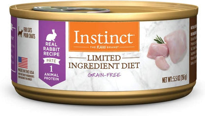 Instinct Limited Ingredient Diet, Natural Wet Cat Food, Grain Free Recipe - Real Rabbit, 5.5 oz.