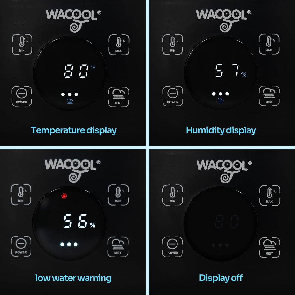 WACOOL Reptile Fogger with Humidity Controller, 4L Large Tank Reptile Humidifier with Humidistat &