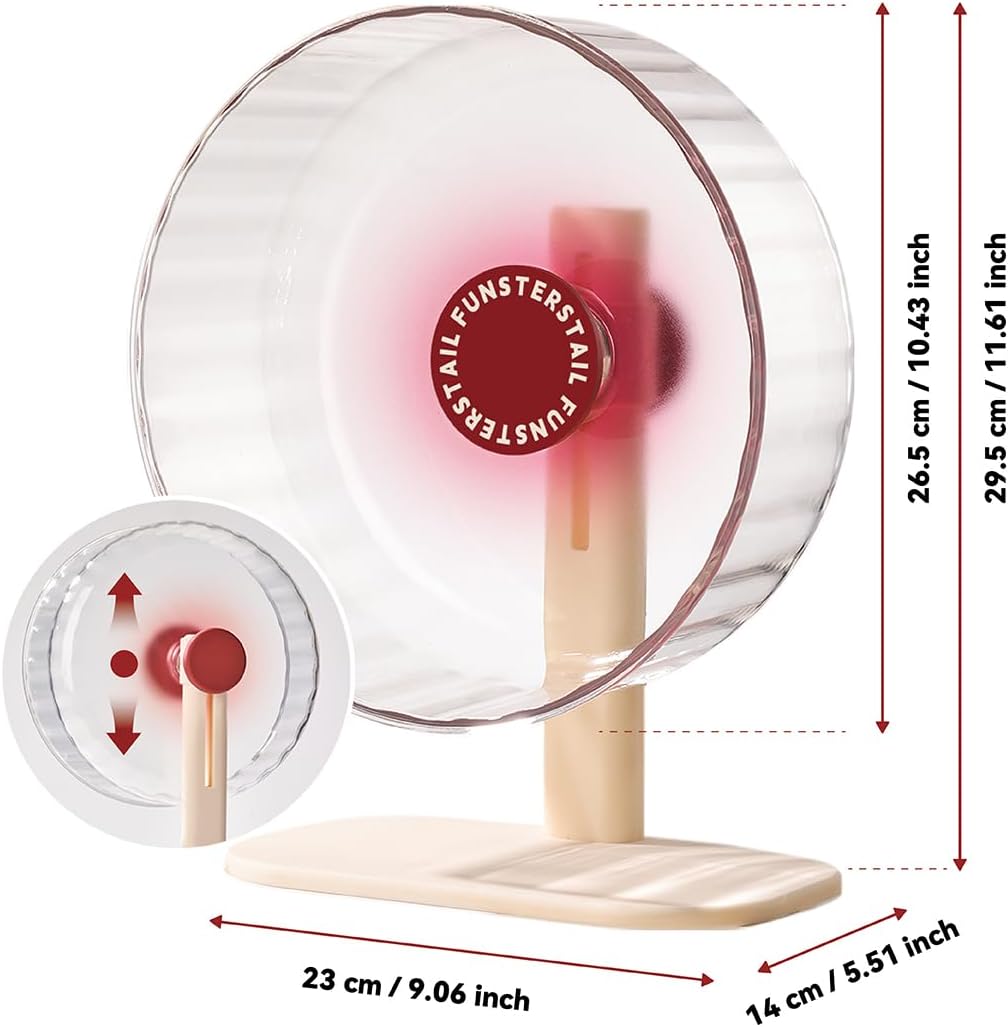 Super Silent Hamster Wheel 10.4 Inch, Magnetic Large Rat Wheel for Chinchilla, Gerbil, Guinea Pig