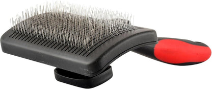Jeffers Pet Self-Cleaning Slicker Brush for Dogs & Cats – Self Cleaning Button, Removes Tangles &