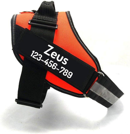 PawPawify Custom No Pull Dog Harness with Name and Phone Number, Heavy Duty Personalized Pet Vest