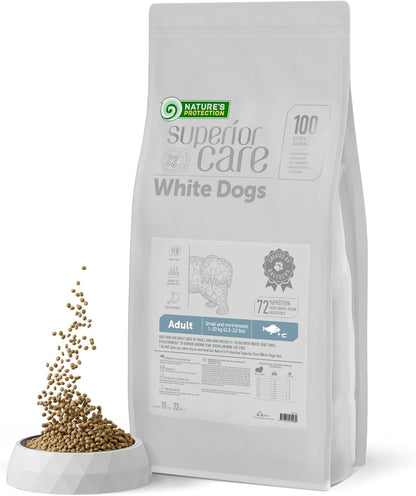 Nature's Protection Superior Care White Dogs Grain-Free Dry Dog Food - High Protein, Tear Stain Dog