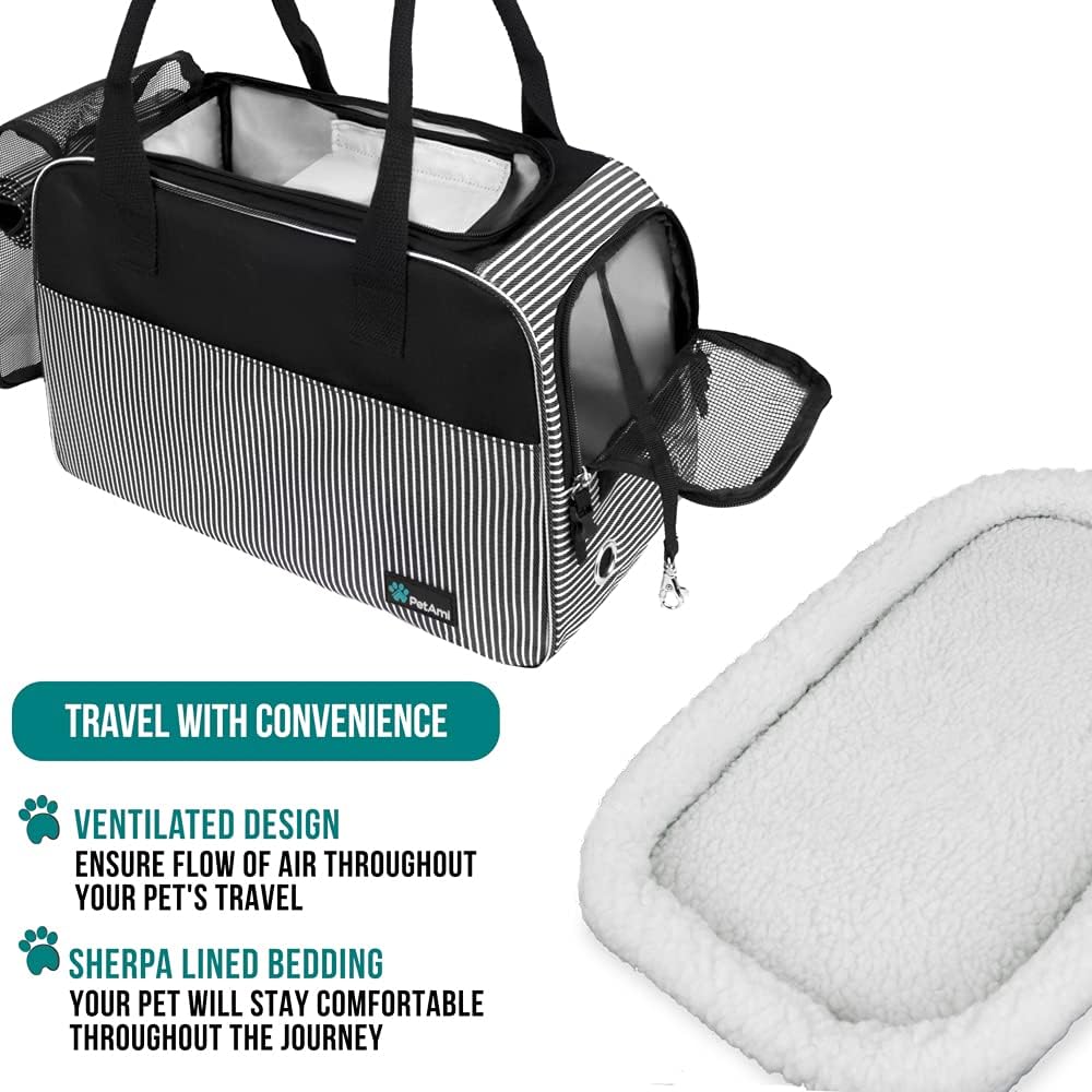 PetAmi Dog Purse Carrier for Small Dogs, Airline Approved Soft Sided Pet Carrier with Pockets