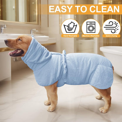 Medium to Large Size Dog Bathrobe, Quick Drying Super Absorbent Used for After Bathing, Warm Dog