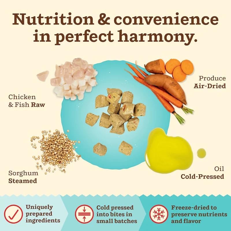 Primal Kibble in The Raw, Freeze Dried Cat Food, Chicken & Fish, Scoop & Serve, Made with Raw