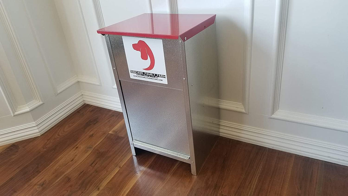 Duncan's Dog Feeder - Galvanized Metal Pet Food Station for Outdoor or Indoor Use - Automatic