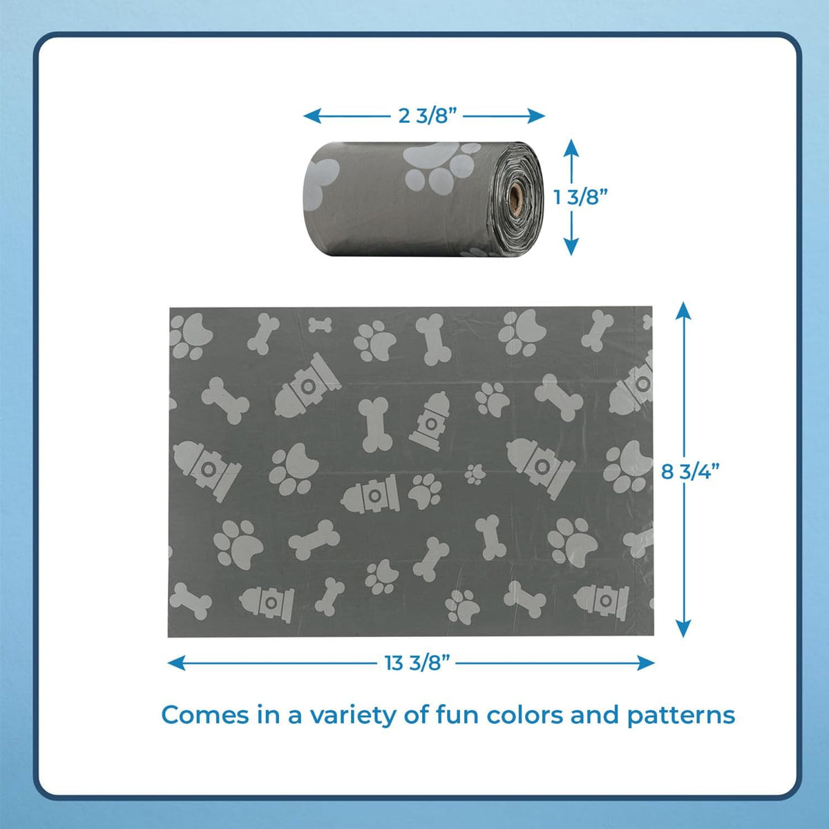 Best Pet Supplies Dog Poop Bags (240 Bags) for Waste Refuse Cleanup, Doggy Roll Replacements for