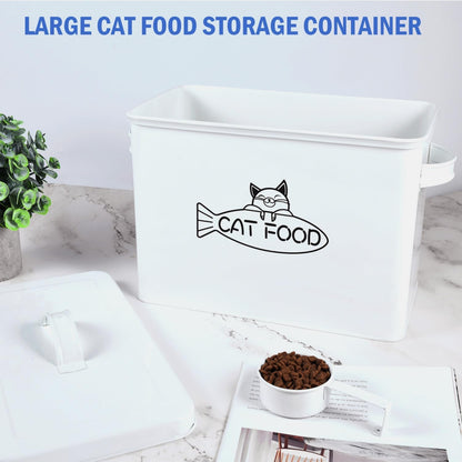 Large Dog and Cat Food Storage Container, Farmhouse Pet Food Storage Containers with Lid and Dry