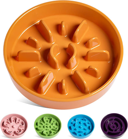 LE TAUCI Dog Bowls Slow Feeder Ceramic, 1.5 Cups Slow Feeding Dog Bowl Small Medium Breed, Puppy