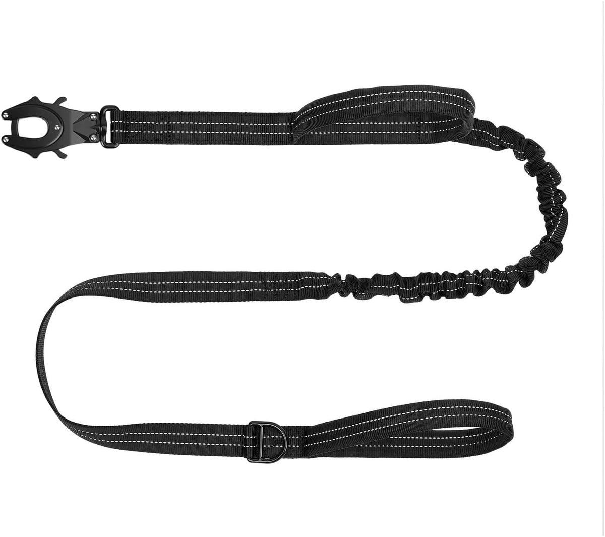 ICEFANG Tactical Dog Leash,K9 Training Walking Bungee Lead with 2 Control Handle,Heavy Duty Quick