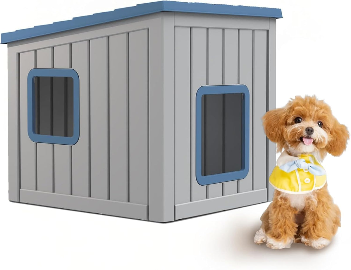 DRATO Dog House Indoor and Outdoor with Weatherproof Roof Removable Floors for Small to Middle