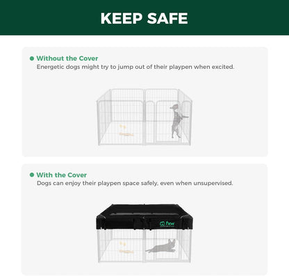 FXW Homeplus Unleashed Indoor Dog Playpen - Stress-Free and Safe Play, Heavy Duty 24 Inch 8 Wire