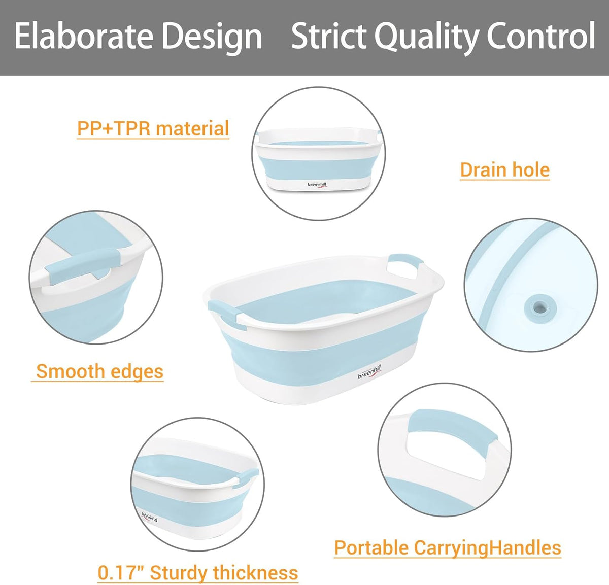 Collapsible Dog Bath Tub for Small Dogs & Cats, Portable Puppy Bath Tub with Water Drain Plug