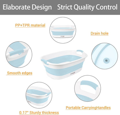 Collapsible Dog Bath Tub for Small Dogs & Cats, Portable Puppy Bath Tub with Water Drain Plug