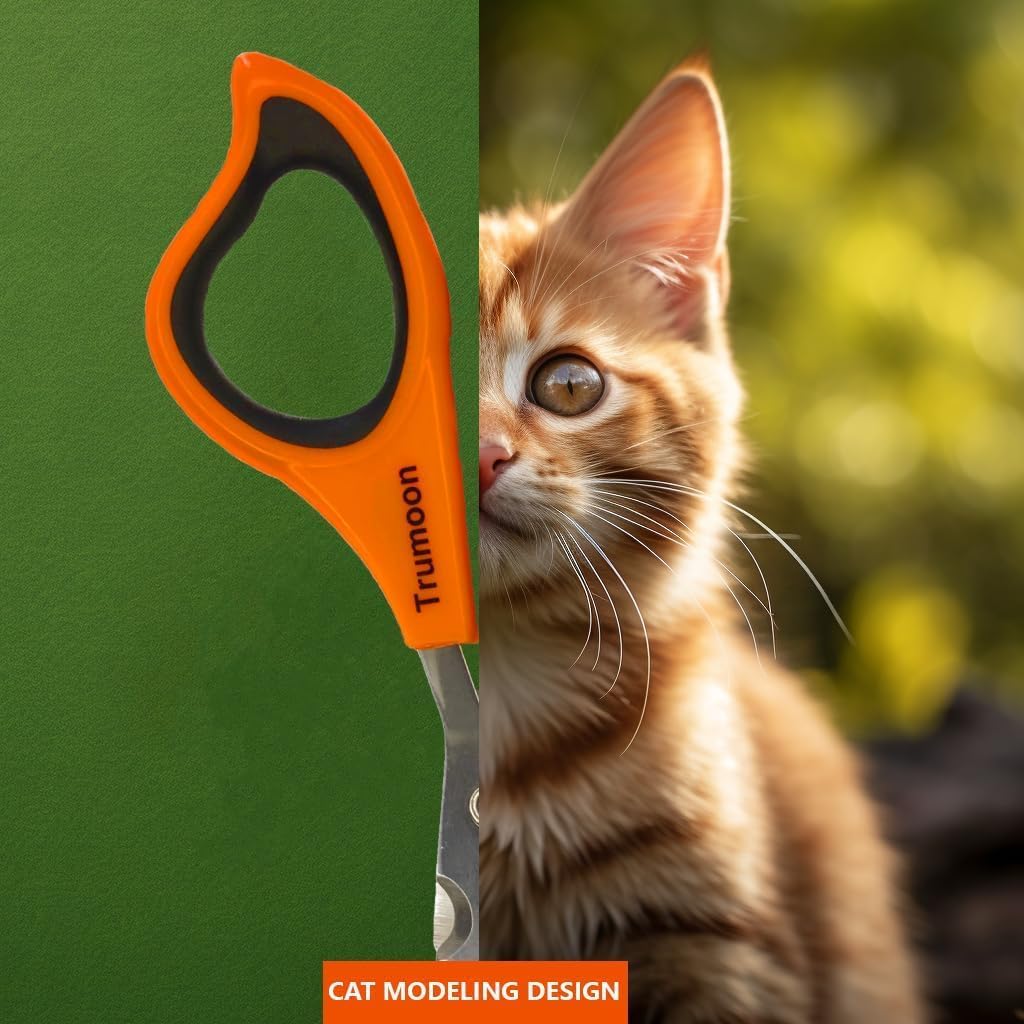 Trumoon Easy Cat Claw Trimmers with Circular Guard- Avoid Over Cutting Meow Nail Clippers for Cats
