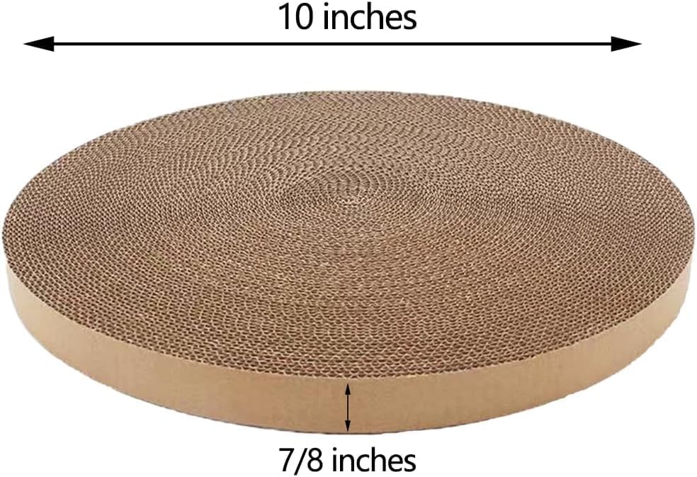 Pet Supplies Scratch and Spin Cat Scratcher Replacement Pads for Active Play, Natural Recycled