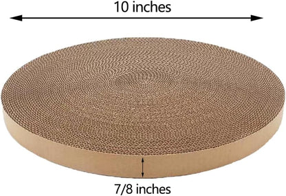Pet Supplies Scratch and Spin Cat Scratcher Replacement Pads for Active Play, Natural Recycled