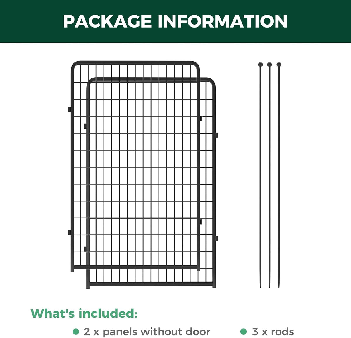 FXW Rollick Unleashed Dog Playpen for Indoor, Yard, RV Camping, 50 inch 2 Panels for Large Dogs