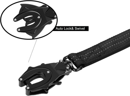 ICEFANG Tactical Dog Leash,K9 Training Walking Bungee Lead with 2 Control Handle,Heavy Duty Quick