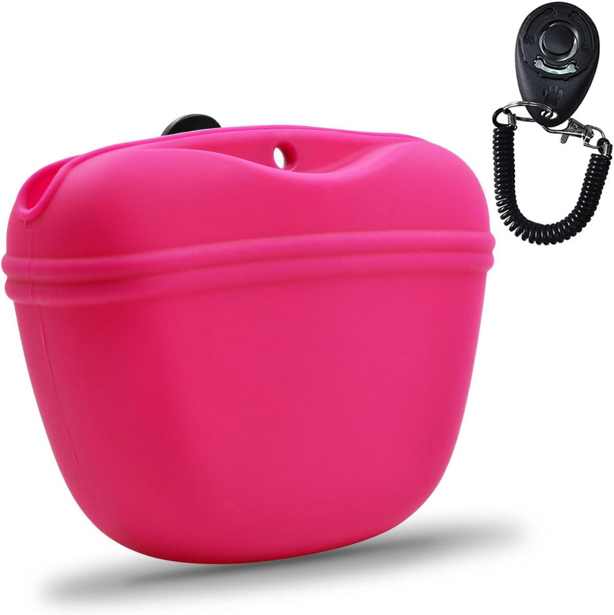 AUDWUD Silicone Dog Treat Pouch,Clip on Portable Training Container,Convenient Magnetic Buckle
