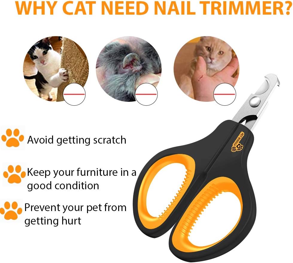 Cat Nail Clipper - Professional Cat Claw trimmer & Cat Claw Clipper - Cat Nail Trimmers Suits All