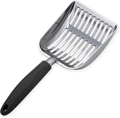 WePet Cat Litter Scoop, Aluminum Alloy Sifter, Kitty Metal Scooper, Deep Shovel, Long Handle, Poop