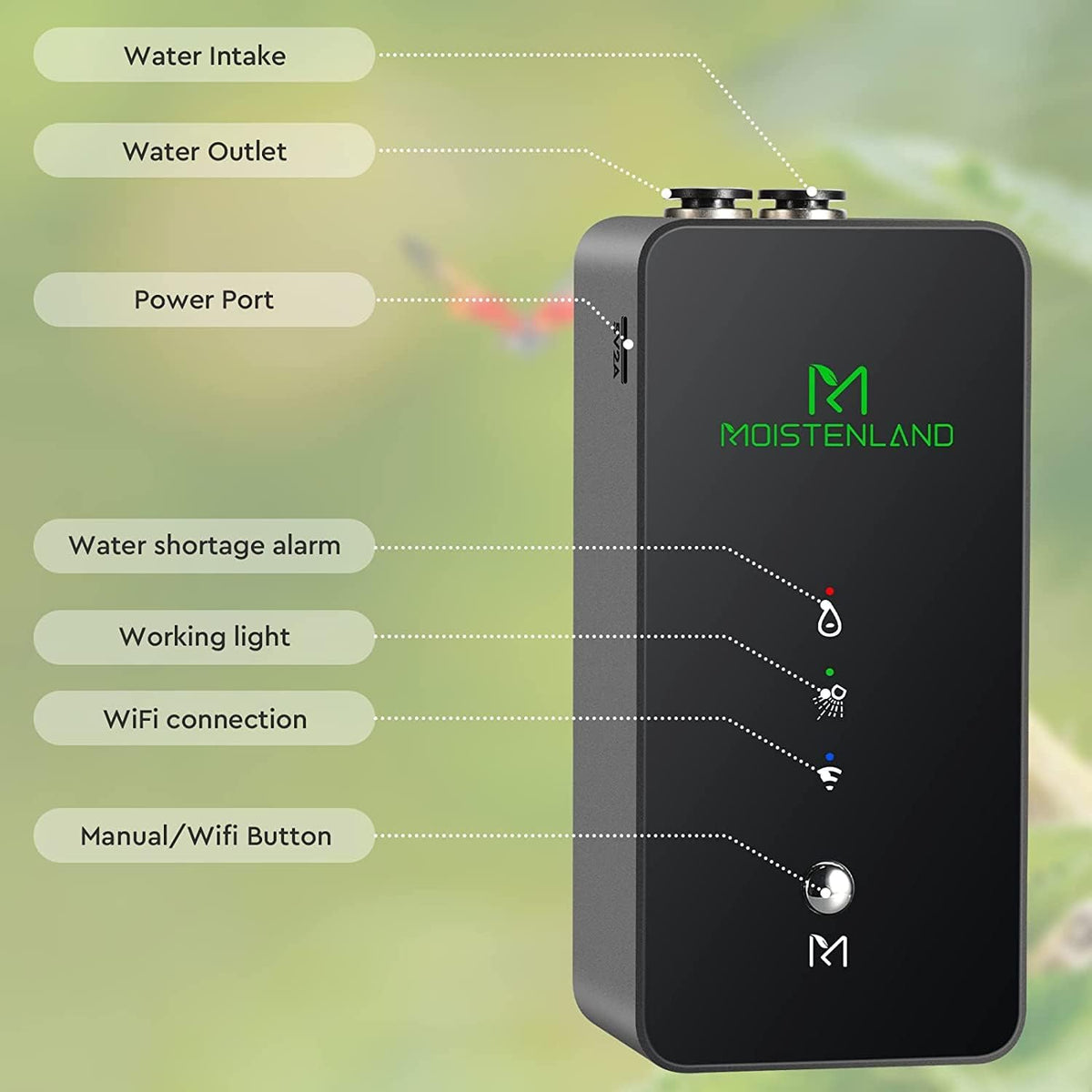 Moistenland WiFi Enabled Reptile Mister for Terrariums, Reptile Misting System for Snake Ball