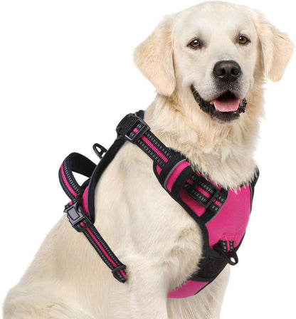 PUPTECK No Pull Dog Harness for Large, Adjustable Reflective Dog Harness with Handle Easy Control