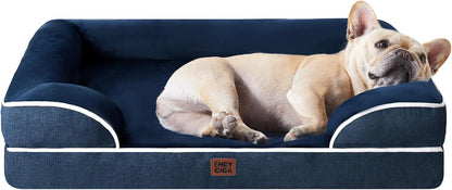 EHEYCIGA Orthopedic Dog Bed for Medium Dogs, Waterproof Memory Foam Medium Dog Beds with Sides