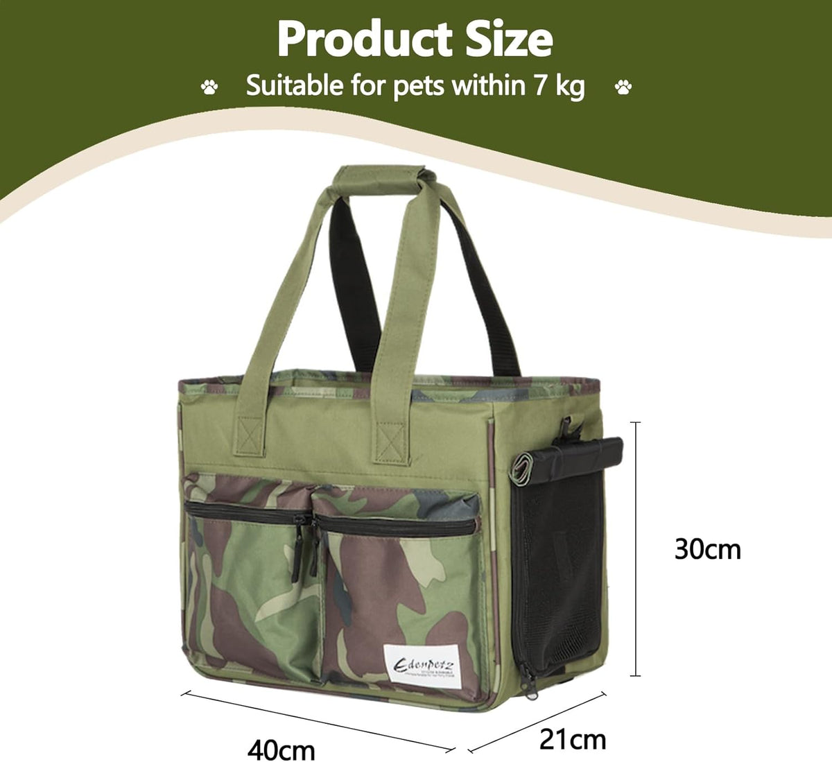 Cat Carrier Bag, Foldable Pet Bag Airline Approved, Pet Travel Carrier for Medium Cats Small Cats