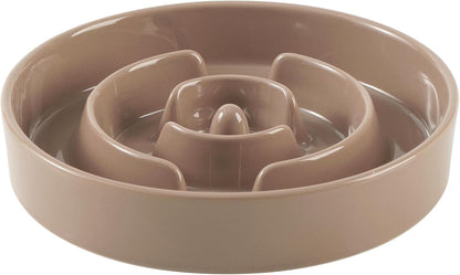 8.2inch Ceramic Slow Feeder Dog Bowl for Medium and Large Breed, Puzzle Dog Food Dish