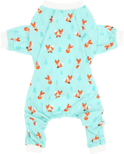 HDE Dog Pajamas One Piece Jammies Jumpsuit Pet Clothes Outfit Stretchy Lightweight Comfy Shirt Pjs