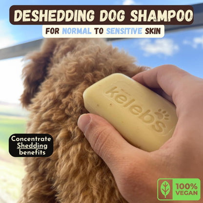 Deshedding Dog Shampoo Bar for Shedding Control, Natural Ingredients with Coconut Oil & Shea Butter