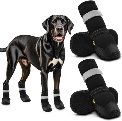 Hcpet Dog Shoes, Dog Boots & Paw Protectors for Winter Snowy Days, Rainy Weather, Outdoor Anti-Slip