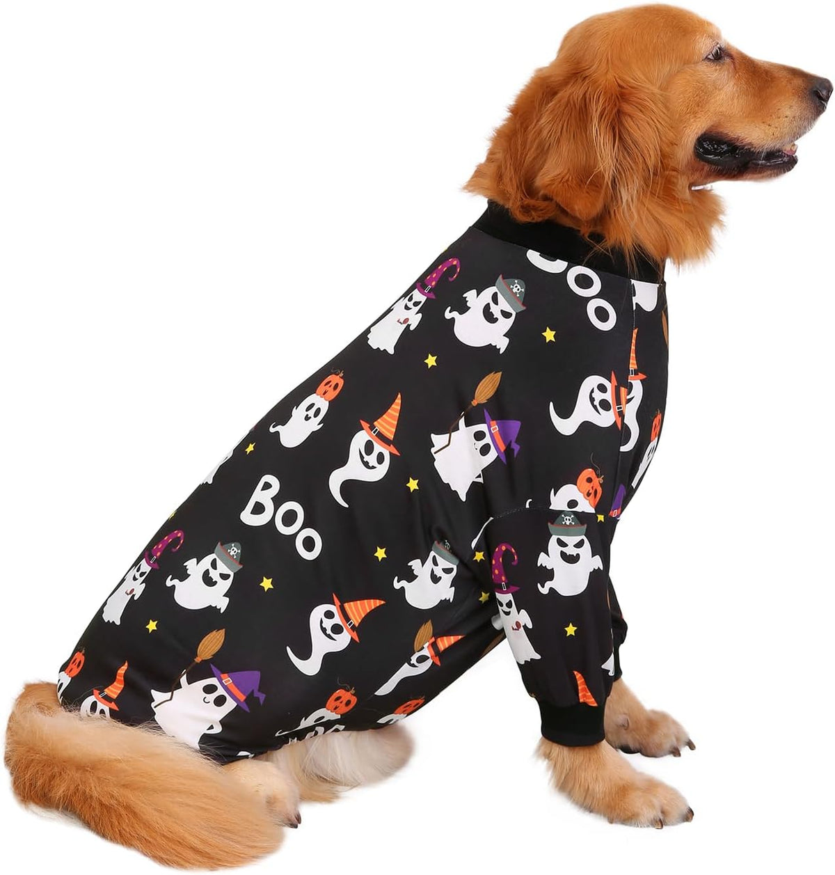HDE Dog Pajamas One Piece Jammies Jumpsuit Pet Clothes Outfit Stretchy Lightweight Comfy Shirt Pjs