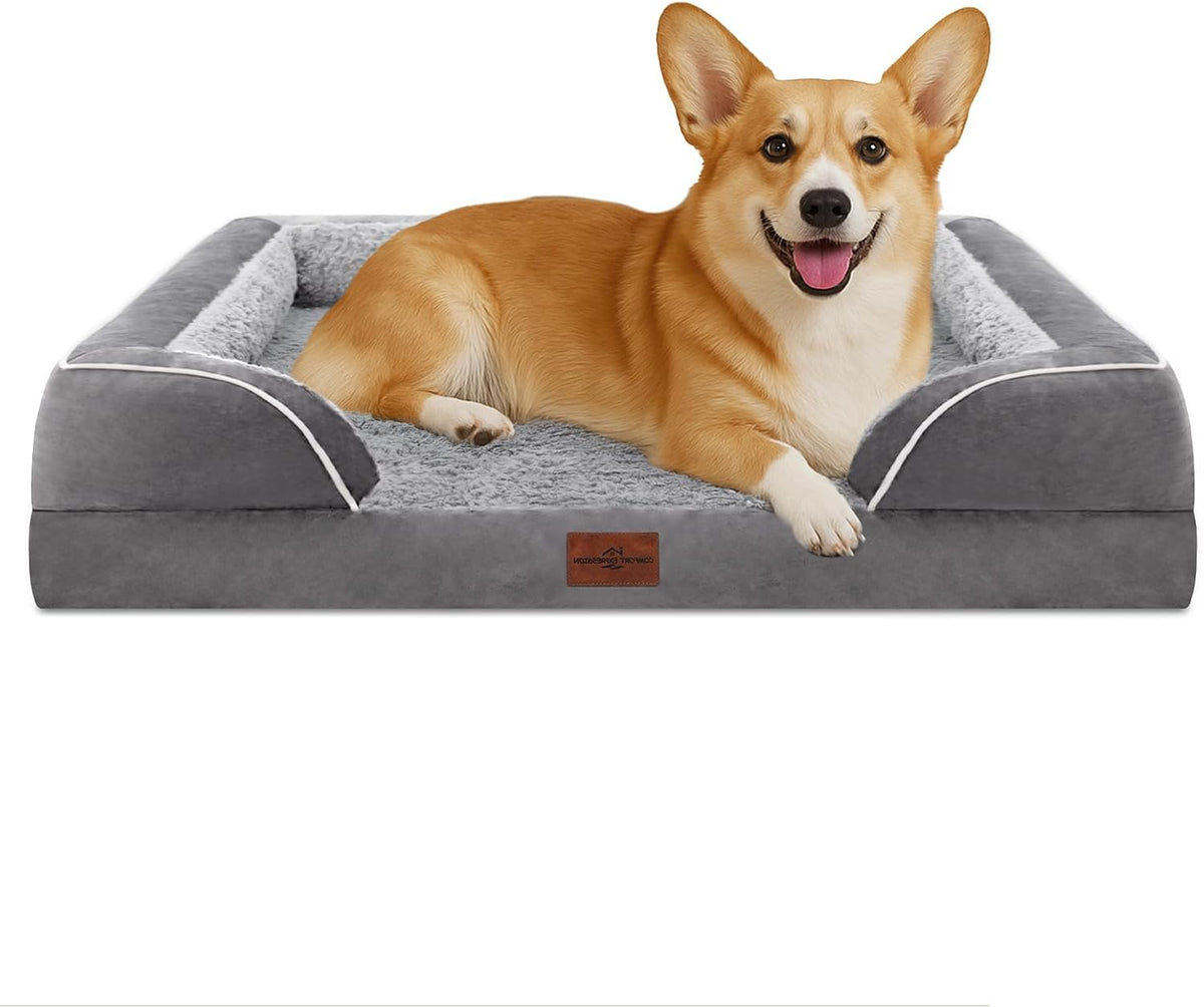 Comfort Expression Medium Dog Beds Waterproof Orthopedic Foam Dog Sofa Beds for Medium Large Dogs