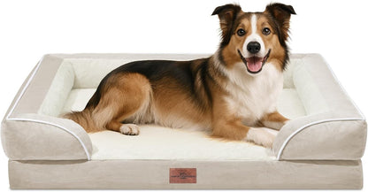 Comfort Expression Large Dog Beds Waterproof Orthopedic Foam Dog Sofa Beds Comfy Pet Bed with