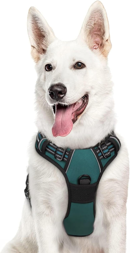 Eagloo Dog Harness Large Breed, No Pull Service Vest with Reflective Strips and Control Handle