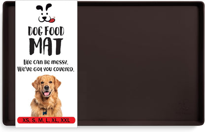 DogBuddy Dog Food Mat – Waterproof Dog Bowl Mat for Food and Water, Silicone Pet Feeding Mats for