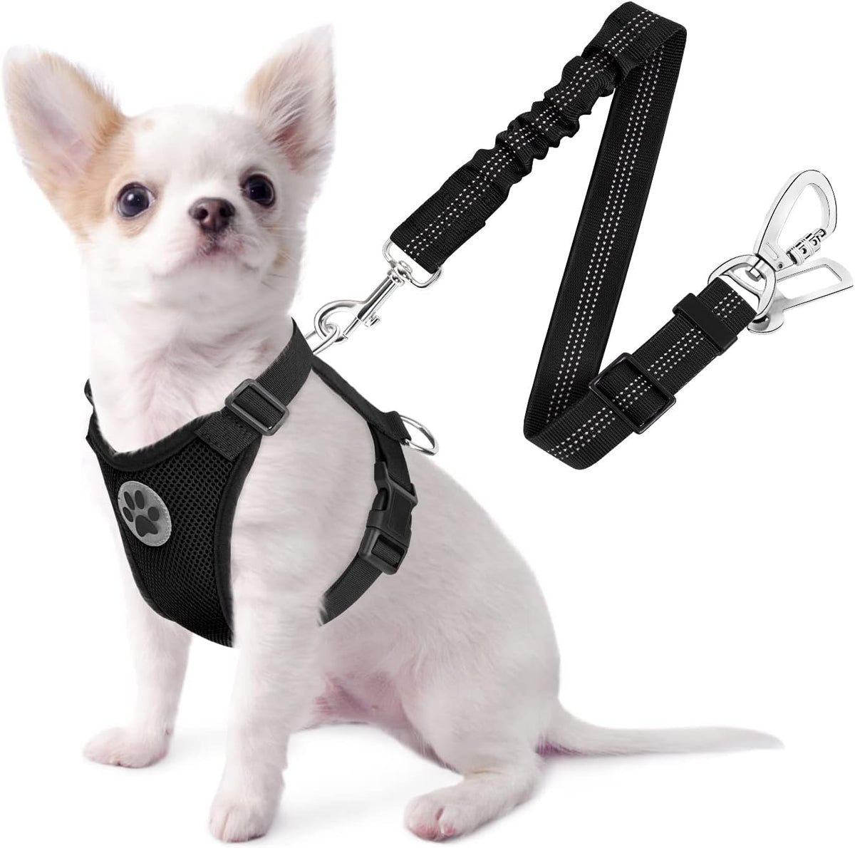 SlowTon Dog Seat Belt Harness for Car, Dog Car Harness Adjustable Mesh Breathable & Dog Seatbelt